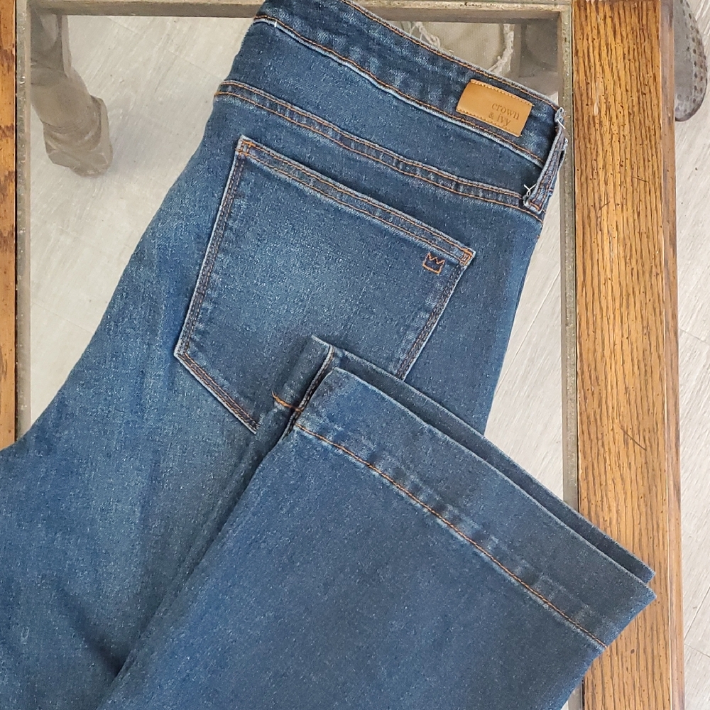crown & ivy Dark Blue Flare Jeans